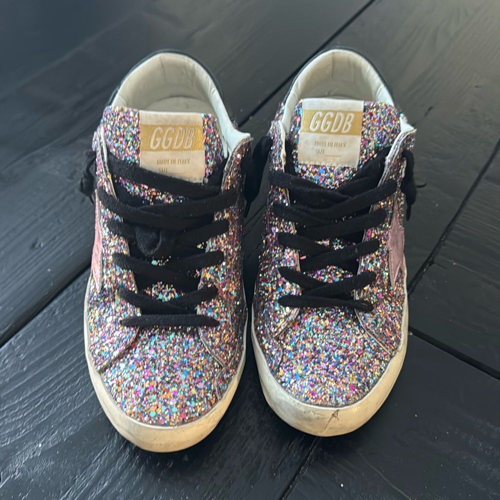 Golden Goose Super-Star low top glitter sneaker